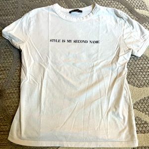 White basic zara shirt